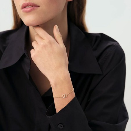 Bracelet femme agatha rondou argent doré 02490032-137-tu – bracelet argent femme