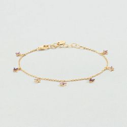 Bracelet femme agatha beloved argent doré rose 02490154-315-tu - bracelet-argent-femme - edora - 0