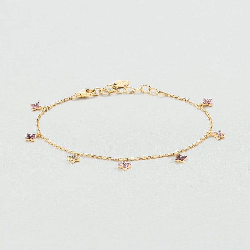 Bracelet femme agatha beloved argent doré rose 02490154-315-tu - bracelet-argent-femme - edora