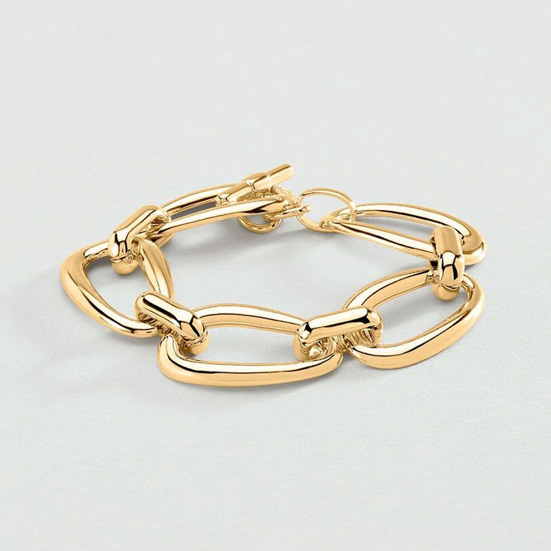 Bracelet femme agatha abbesses laiton doré 02480359-157-tu - bracelets-laiton - edora