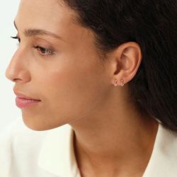 Boucles d'oreilles femme puces agatha beloved argent doré 02390539-315-tu - boucles-d-oreilles-argent-925- - edora - 1