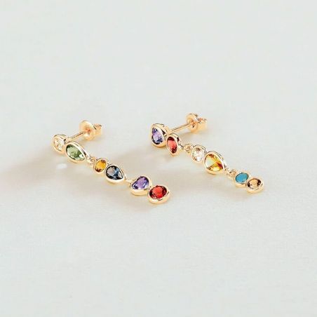 Bijoux agatha: boucles d’oreilles agatha, collier & bague agatha (2) - boucles-d-oreilles-laiton - edora - 1