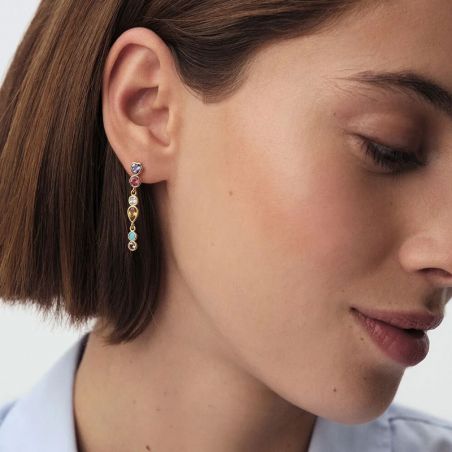 Bijoux agatha: boucles d’oreilles agatha, collier & bague agatha (2) - boucles-d-oreilles-laiton - edora - 2