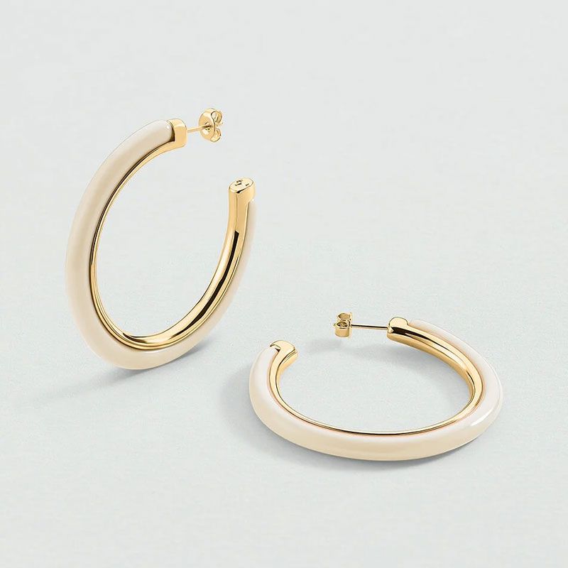 Boucles d'oreilles femme créoles agatha palais royal laiton doré 02380117-730-tu - boucles-d-oreilles-laiton - edora