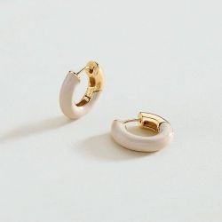 Boucles d'oreilles femme créoles agatha léo acier doré 02370117-094-tu - boucles-d-oreilles-acier - edora - 0