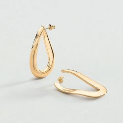 Boucles d'oreilles femme créoles agatha abbesses laiton doré 02380746-157-tu - boucles-d-oreilles-laiton - edora - 0