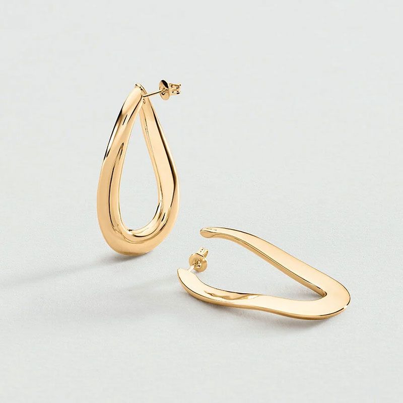 Boucles d'oreilles femme créoles agatha abbesses laiton doré 02380746-157-tu - boucles-d-oreilles-laiton - edora