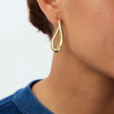 Creoles femme: créoles argent, or 18 carats & créoles or blanc - boucles-d-oreilles-laiton - edora - 2