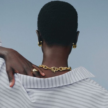 Boucles d'oreilles femme clips agatha danae laiton doré 02380742-157-tu – boucles d'oreilles laiton