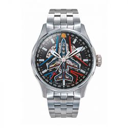Coffret montre homme automatique patrouille de france edition limitée athos acier 668908 - automatiques - edora - 0