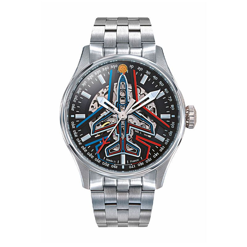 Coffret montre homme automatique patrouille de france edition limitée athos acier 668908 - automatiques - edora