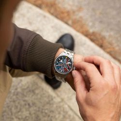 Coffret montre homme automatique patrouille de france edition limitée athos acier 668908 - automatiques - edora - 1