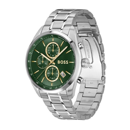 Montre homme chronographe boss grand prix 44 acier argenté 1514266 – chronographes
