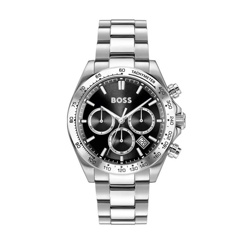 Montre homme chronographe boss hero acier argenté 1514267 - chronographes - edora