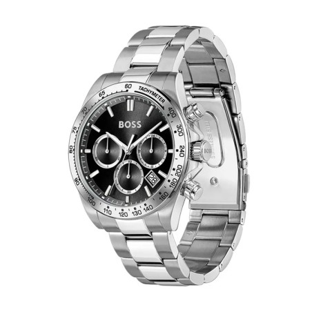 Montre homme chronographe boss hero acier argenté 1514267 – chronographes