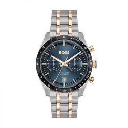 Montre homme chronographe boss tourmaster acier bicolore 1514288 - chronographes - edora - 0