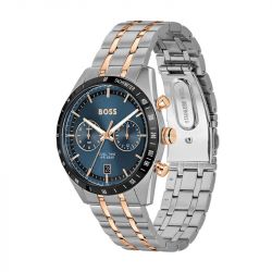 Montre homme chronographe boss tourmaster acier bicolore 1514288 - chronographes - edora - 2