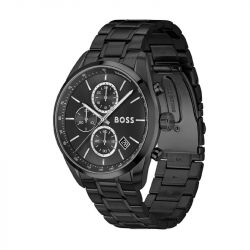 Montre homme chronographe boss grand prix 44 acier noir 1514298 - chronographes - edora - 1