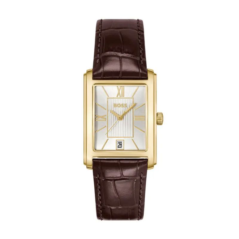 Montre homme analogique boss principle dress cuir marron 1514300 - analogiques - edora