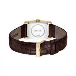 Montre homme analogique boss principle dress cuir marron 1514300 - analogiques - edora - 2
