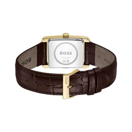 Montre homme analogique boss principle dress cuir marron 1514300 – analogiques