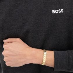Bracelet homme boss candor acier doré 1580753 - bracelets-acier - edora - 1