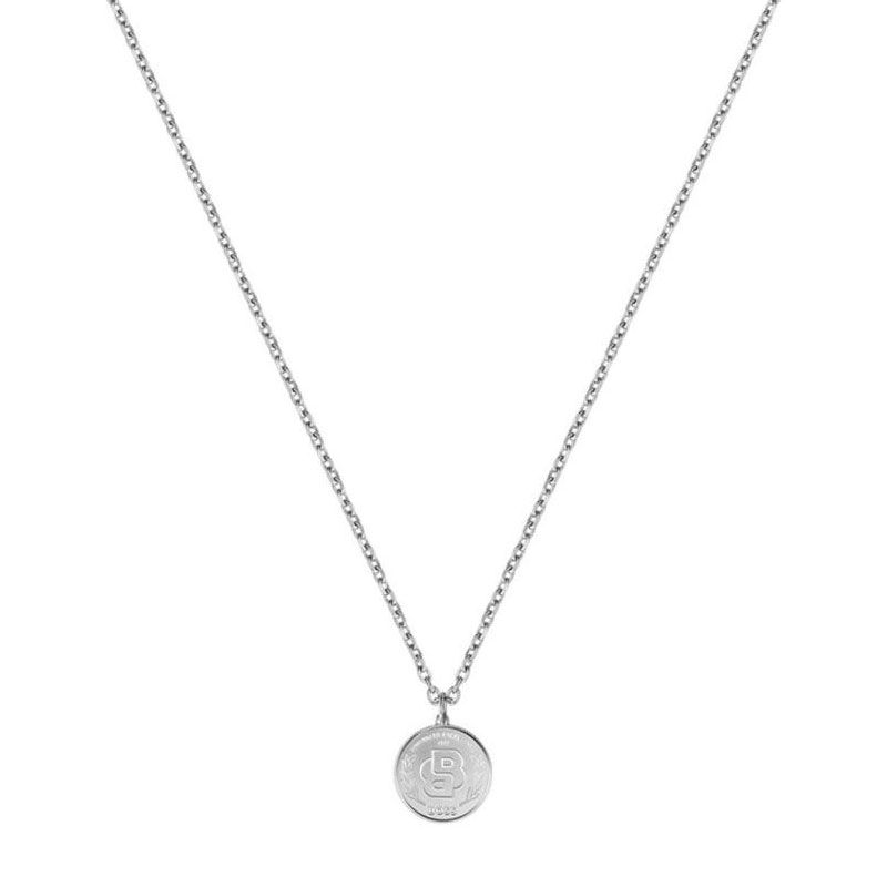 Collier homme boss double b acier argenté 1580761 - colliers-acier - edora