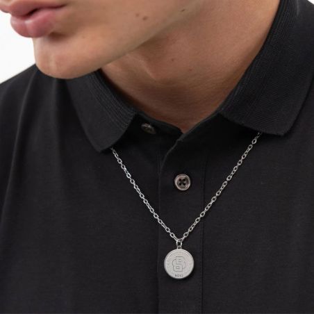 Collier homme & femme: chaine en or & argent, pendentif, sautoir - colliers-acier - edora - 2