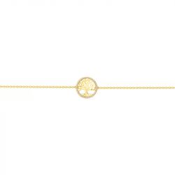 Bracelet femme arbre de vie edora plaqué or et oxydes edo76300180 - bracelets-plaque-or - edora - 1