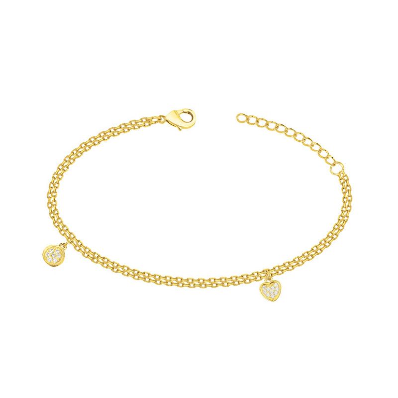 Bracelet femme breloques edora plaqué or et oxydes edo76300183 - bracelets-plaque-or - edora