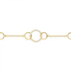 Bracelet femme cercles edora plaqué or et oxydes edo76300209 - bracelets-plaque-or - edora - 1