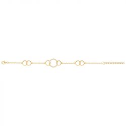 Bracelet femme cercles edora plaqué or et oxydes edo76300209 - bracelets-plaque-or - edora - 2