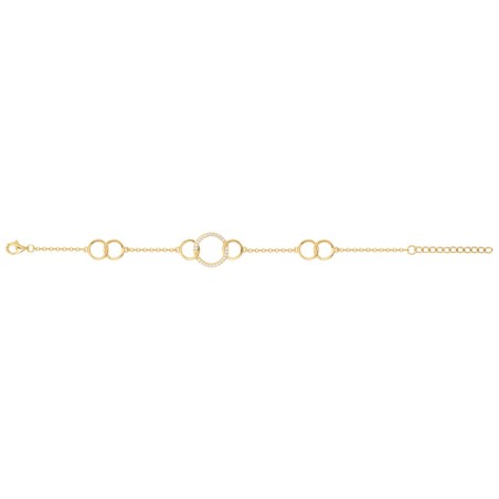 Bracelet femme cercles edora plaqué or et oxydes edo76300209 – bracelets plaqué or