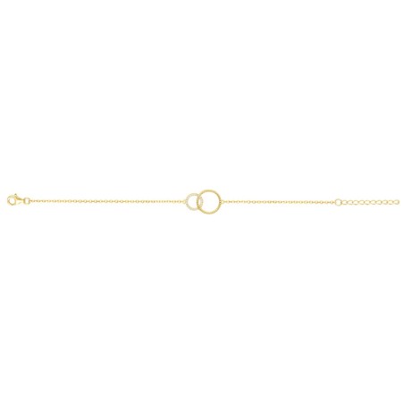 Bracelet femme cercles entrelacés edora plaqué or et oxydes edo76300218 – bracelets plaqué or