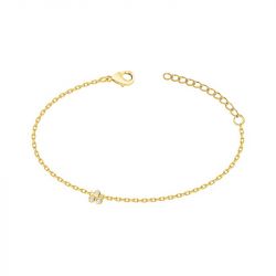 Bracelet femme cerise edora plaqué or et oxydes edo76300166 - bracelets-plaque-or - edora - 0