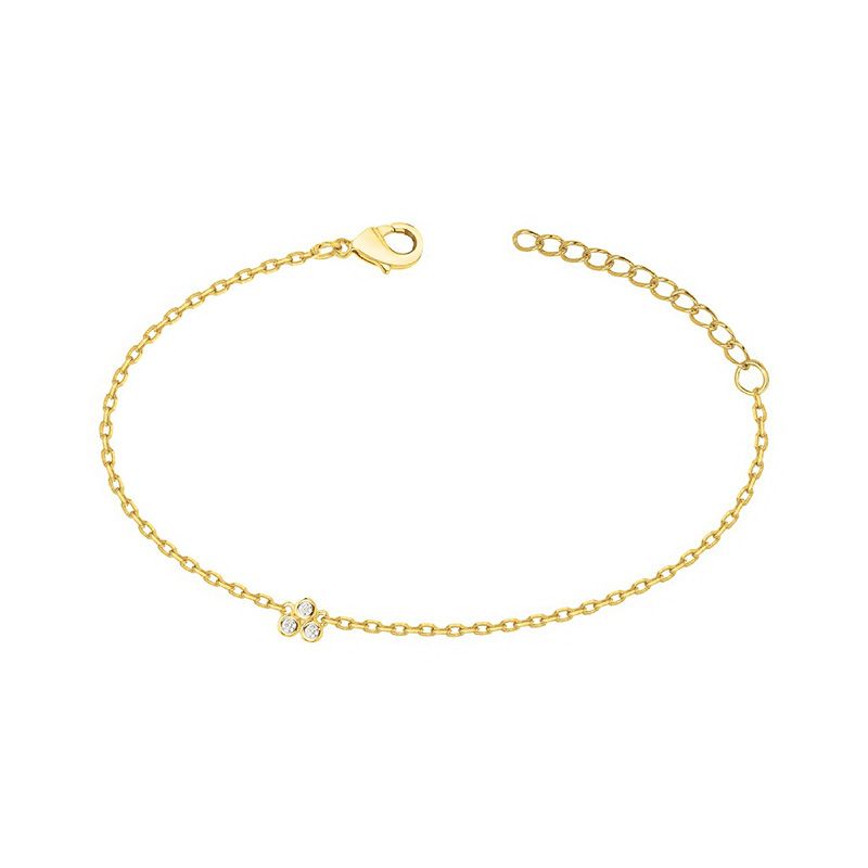 Bracelet femme cerise edora plaqué or et oxydes edo76300166 - bracelets-plaque-or - edora