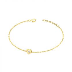 Bracelet femme coeur edora plaqué or et oxydes edo76300161 - bracelets-plaque-or - edora - 0