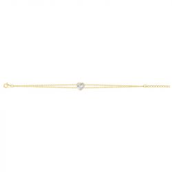 Bracelet femme coeur edora plaqué or et oxydes edo76300191 - bracelets-plaque-or - edora - 2