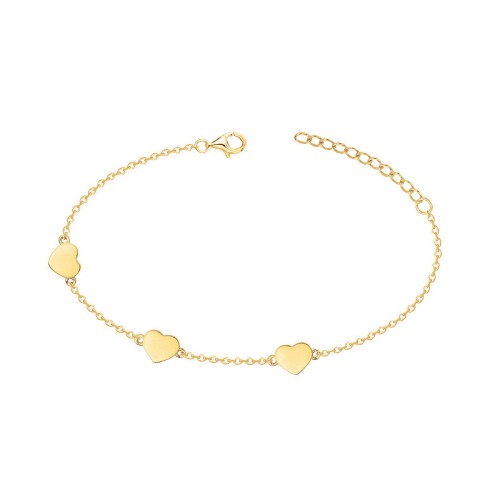 Bracelet femme coeurs EDORA plaqué or et oxydes EDO76300203