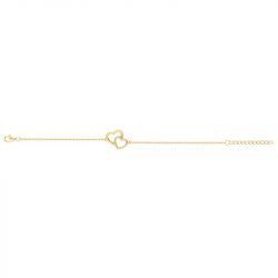 Bracelet femme double coeur edora plaqué or et oxydes edo76300207 - bracelets-plaque-or - edora - 1