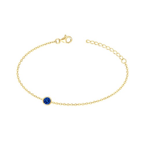 Bracelet femme EDORA plaqué or et oxyde bleu EDO76300177