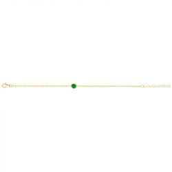 Bracelet femme edora plaqué or et oxyde vert edo76300178 - bracelets-plaque-or - edora - 1