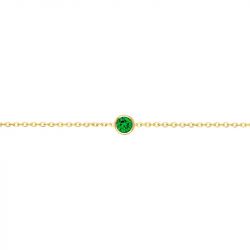 Bracelet femme edora plaqué or et oxyde vert edo76300178 - bracelets-plaque-or - edora - 2