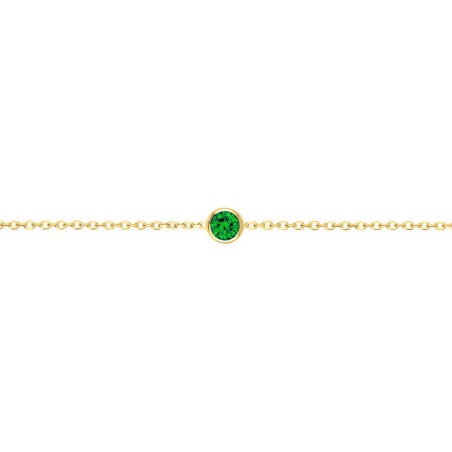 Bracelet femme edora plaqué or et oxyde vert edo76300178 – bracelets plaqué or