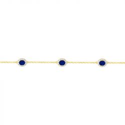 Bracelet femme edora plaqué or et oxydes bleus edo76300147 - bracelets-plaque-or - edora - 2