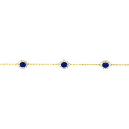 Bracelet femme edora plaqué or et oxydes bleus edo76300147 – bracelets plaqué or
