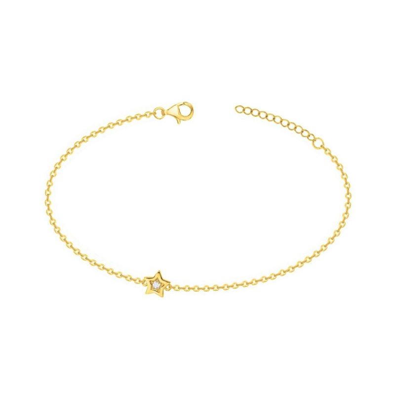 Bracelet femme étoile edora plaqué or et oxydes edo76300163 - bracelets-plaque-or - edora