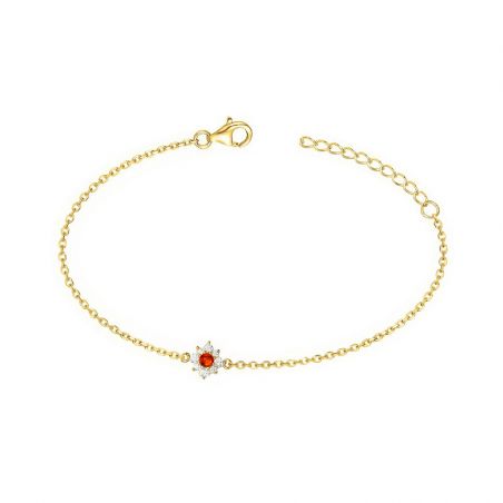 Bracelet or & argent, bracelet plaqué or, bracelet cuir & tissu (2) - bracelets-plaque-or - edora - 1