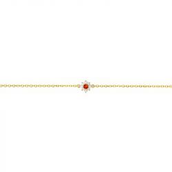 Bracelet femme fleur edora plaqué or et oxydes edo76300155 - bracelets-plaque-or - edora - 2