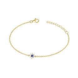 Bracelet femme fleur edora plaqué or et oxydes edo76300156 - bracelets-plaque-or - edora - 0